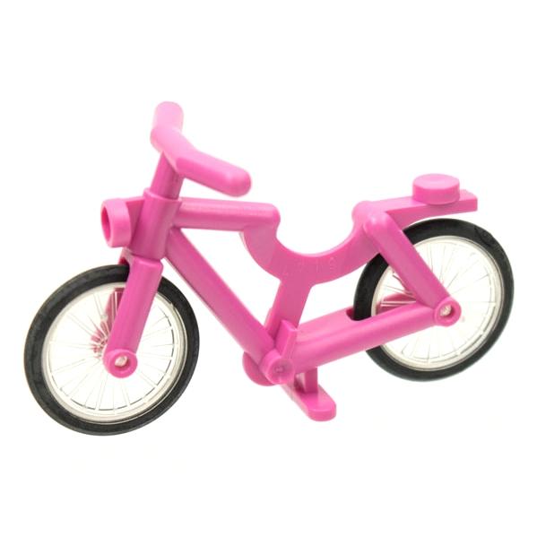 Bicycle with Handlebars with Trans-Clear Wheels and Black Tires (4719 / 4720 / 2807) - Part - 4719c01 - Black - used - Qty:1