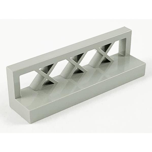 Fence 1 x 4 x 1 Lattice - Part - 3633 - Light Gray - used - Qty:2