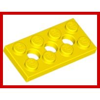 Technic Plate 2 x 4 with 3 Holes - Part - 3709 - Black - new - Qty:6