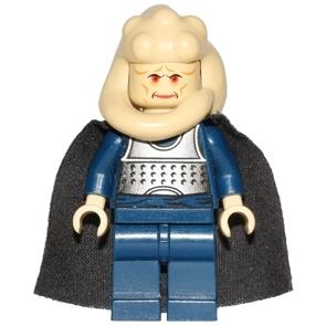 Bib Fortuna - Dark Blue Robe Tan Skin - Minifigure - Used