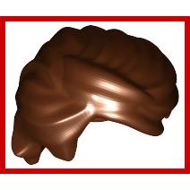 Minifigure Hair Swept Back Tousled - Part - 61183 - Reddish Brown - used - Qty:1
