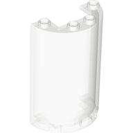 Cylinder Half 2 x 4 x 5 with 1 x 2 Cutout - Part - 85941 - Trans-Clear - used - Qty:1