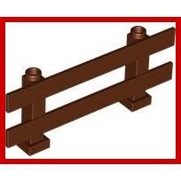 Fence 1 x 8 x 2 2/3 - Part - 6079 - Reddish Brown - used - Qty:1