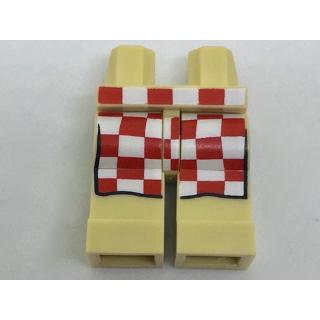 Hips and Legs with Red and White Checkered Apron Pattern - Part - 970c00pb0669 - Tan - used - Qty:1