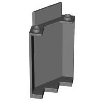 Panel 3 x 3 x 6 Corner Wall without Bottom Indentations - Part - 87421 - Dark Bluish Gray - used - Qty:3