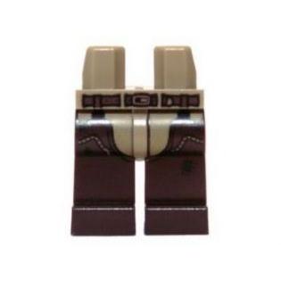 Hips and Dark Brown Legs with Dark Brown Belt and Chaps Pattern - Part - 970c120pb03 - Dark Tan - used - Qty:1