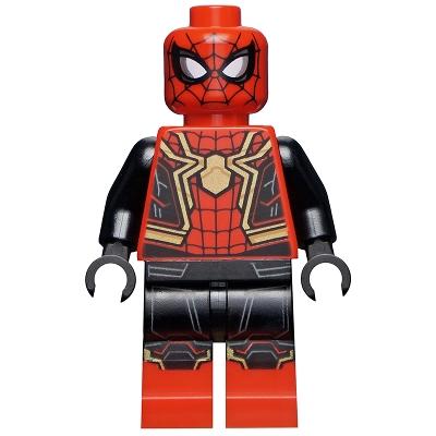 Spider-Man - Black and Red Suit Large Gold Spider Gold Knee Trim (Integrated Suit) - Minifigure - New