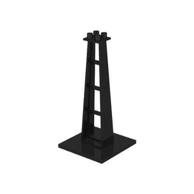Support 6 x 6 x 10 Stanchion - Part - 2681 - Black - used - Qty:1