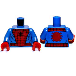 Torso Spider-Man Costume 4 Pattern / Blue Arms / Red Hands - Part - 973pb1228c01 - Blue - used - Qty:1