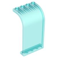 Panel 3 x 4 x 6 Curved Top - Part - 2571 - Trans-Light Blue - used - Qty:1