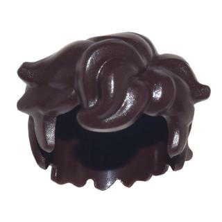 Minifigure Hair Tousled and Sticking Out on Both Sides - Part - 25412 - Dark Brown - used - Qty:1