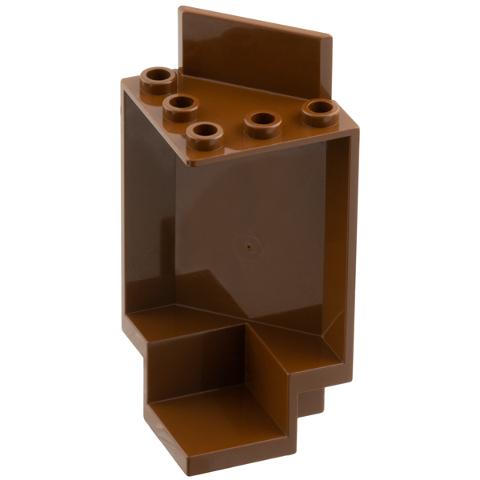 Panel 3 x 3 x 6 Corner Wall - Part - 2345 - Brown - used - Qty:1