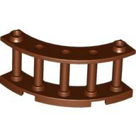 Fence 4 x 4 x 2 Quarter Round Spindled with 2 Studs - Part - 30056 - Reddish Brown - used - Qty:1