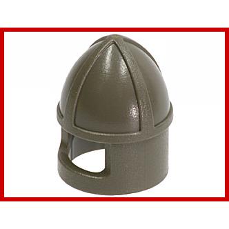 Minifigure Headgear Helmet Castle with Chin Guard - Part - 3896 - Dark Gray - used - Qty:1
