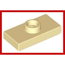 Plate Modified 1 x 2 with 1 Stud with Groove and Bottom Stud Holder (Jumper) - Part - 15573 - Bright Light Blue - new - Qty:1