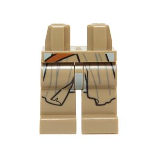 Hips and Legs with SW Flowing Robe and Dark Orange Strap Pattern - Part - 970c00pb0445 - Dark Tan - used - Qty:1