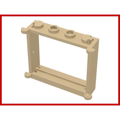 Window 1 x 4 x 3 - Part - 3853 - Tan - used - Qty:1