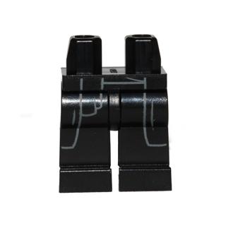 Hips and Legs with SW Sith Robe Coattails with Belt Outline Pattern - Part - 970c00pb0331 - Black - used - Qty:1