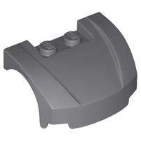 Vehicle Mudguard 3 x 4 x 1 2/3 Curved Front - Part - 98835 - Dark Bluish Gray - used - Qty:2