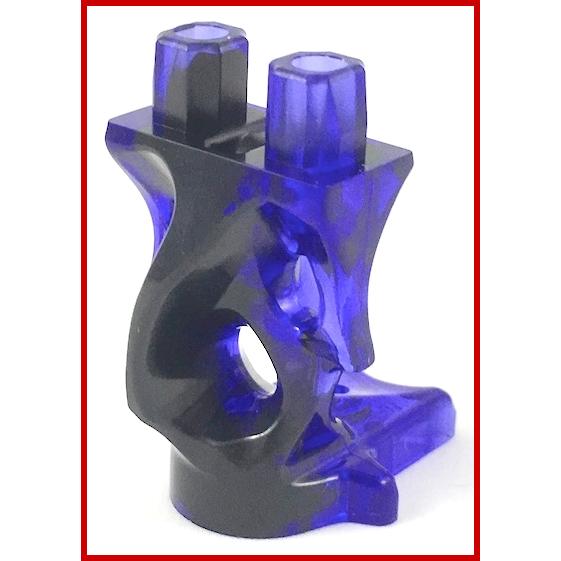 Lower Body Ghost with Marbled Black Pattern - Part - 19859pb08 - Trans-Clear - used - Qty:1