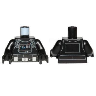 Torso SW TIE Pilot Detailed with Back Print Belt with Silver Buckle and Boxes Pattern / Black Arms / Black Hands - Part - 973pb2495c01 - Black - used - Qty:1