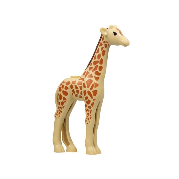 Giraffe Friends Style with Dark Orange Eyes and Spots Reddish Brown Mane Pattern - Part - bb1280c01pb01 - Tan - new - Qty:1