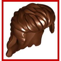 Minifigure Hair Long Mullet Style - Part - 24072 - Reddish Brown - used - Qty:1