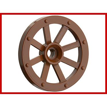 Wheel Wagon Small (27mm D.) - Part - 2470 - Brown - new - Qty:2