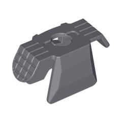 Minifigure Armor Samurai / Ninja with Shoulder Pads - Part - 30174 - Dark Bluish Gray - used - Qty:1