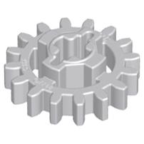 Technic Gear 16 Tooth - Axle Hole with Closed Sides - Part - 94925 - Light Bluish Gray - used - Qty:9