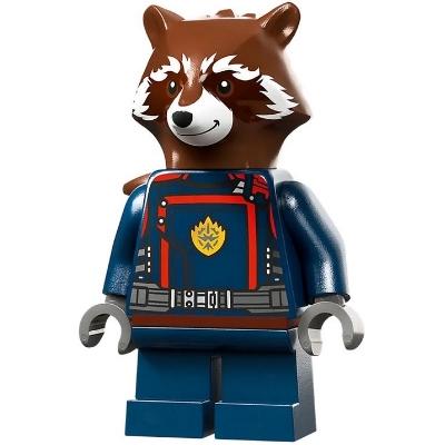 Rocket Raccoon - Dark Blue Guardians Suit Reddish Brown Head - Minifigure - New
