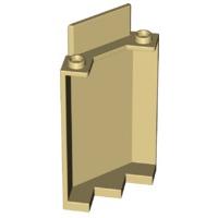 Panel 3 x 3 x 6 Corner Wall without Bottom Indentations - Part - 87421 - Tan - used - Qty:2