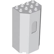 Panel 3 x 4 x 6 Turret Wall with Window - Part - 30246 - Light Bluish Gray - used - Qty:2