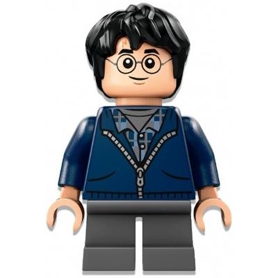 Harry Potter - Dark Blue Hoodie Dark Bluish Gray Short Legs - Minifigure - Used