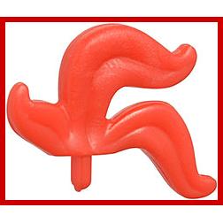 Minifigure Plume Feather Triple - Part - 4502b - Red - used - Qty:1