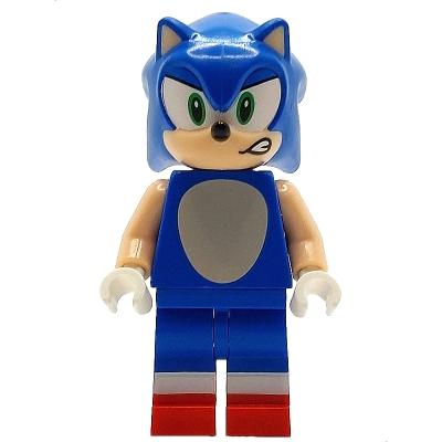 Sonic the Hedgehog - Light Nougat Face and Arms Open Mouth Smirk to Left - Minifigure - New