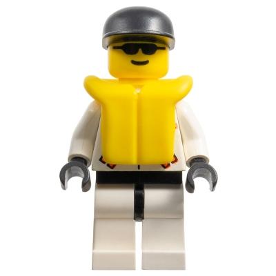 Res-Q 1 - Black Cap Life Jacket - Minifigure - Used