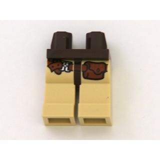 Hips and Tan Legs with Belt and Pocket Pattern - Part - 970c02pb07 - Dark Brown - used - Qty:1