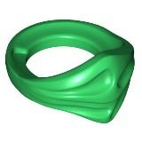 Minifigure Bandana Ninja - Part - 15619 - Green - used - Qty:6