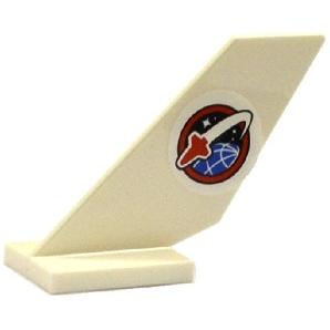 Tail Shuttle with Space Shuttle Logo on White Background Pattern on Both Sides (Stickers) - Set 60079 - Part - 6239pb054 - White - used - Qty:4