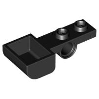 Plate Modified 1 x 2 with Pin Hole and Bucket (Catapult) - Part - 88289 - Dark Brown - used - Qty:10