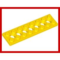 Technic Plate 2 x 8 with 7 Holes - Part - 3738 - Black - new - Qty:2