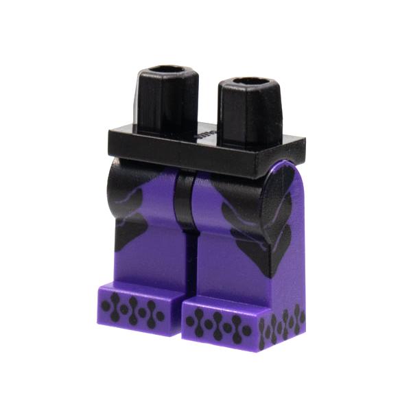 Hips and Dark Purple Legs with Black Side Panels Connected Dots on Toes Pattern - Part - 970c89pb05 - Black - used - Qty:1