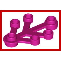 Plant Leaves 4 x 3 - Part - 2423 - Magenta - used - Qty:6