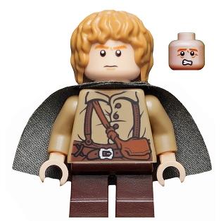 Samwise Gamgee (Sam) - Dark Brown Legs Dark Bluish Gray Cape - Minifigure