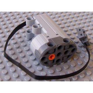 Electric Motor 9V Power Functions Servo with Dark Bluish Gray Bottom - Part - 99498c01 - Light Bluish Gray - used - Qty:1