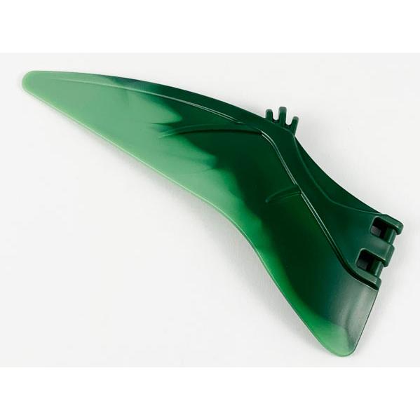 Dinosaur Wing Pteranodon - Left with Marbled Sand Green Edge Pattern - Part - 98088pb05 - Dark Green - used - Qty:3