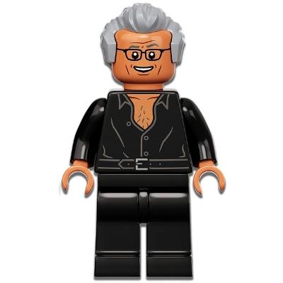 Dr. Ian Malcolm - Partially Open Shirt Light Bluish Gray Hair - Minifigure - Used