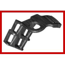 Minifigure Armor Shoulder Pad with Grille / Fluted Profile and Scabbard for 2 Katanas - Part - 23983 - Pearl Dark Gray - used - Qty:1