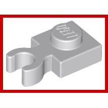 Plate Modified 1 x 1 with Open O Clip Thick (Vertical Grip) - Part - 4085d - Black - new - Qty:2